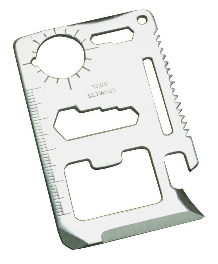 Kikkerland Wallet Survival Tool Card | 11-in-1 EDC