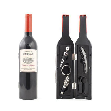 Kikkerland Wine Bottle Accessory Set – Travel-Friendly Wine Kit