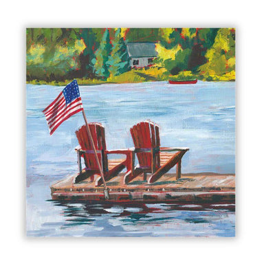 Lakeside Americana Beverage Napkins – 5" x 5", 20 Pack