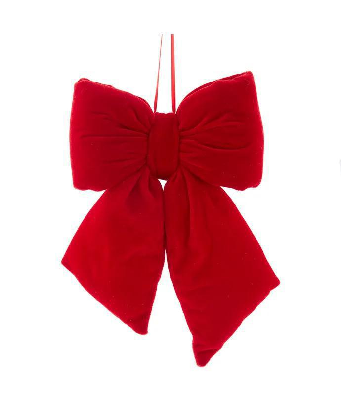 Large Red Holiday Bow with Hanger – Classic Christmas Décor