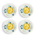 Lemons Melamine Appetizer Plates – Set of 4, 6.5"