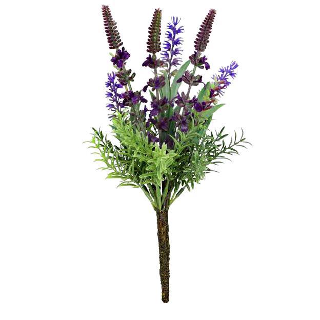 Lifelike 11" Lavender Pick: Elegant Lavender/Green Accent