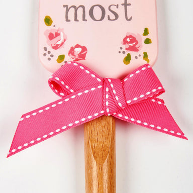 Love You Most Spatula - Charming Silicone Kitchen Utensil close up