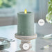 Luminara Iceberg Green Seaglass Flameless LED Pillar – Moving Flame Magic