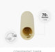 Light bulb with timer feature and battery information on a white background