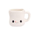 White mug with a smiley face design on a white background