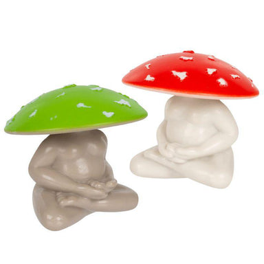 Meditating Mushroom Figurine – Mini Ceramic Decor