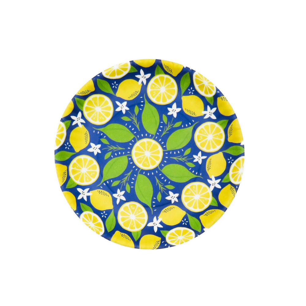 Melamine Lemon Plates – Set of 4, 9" Bright & Cheerful Design