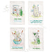 Four golf-themed kitchen towels with humorous sayings and graphics.
