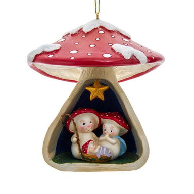 Merry Little Mushroom Nativity Ornament – Kurt Adler, 4"