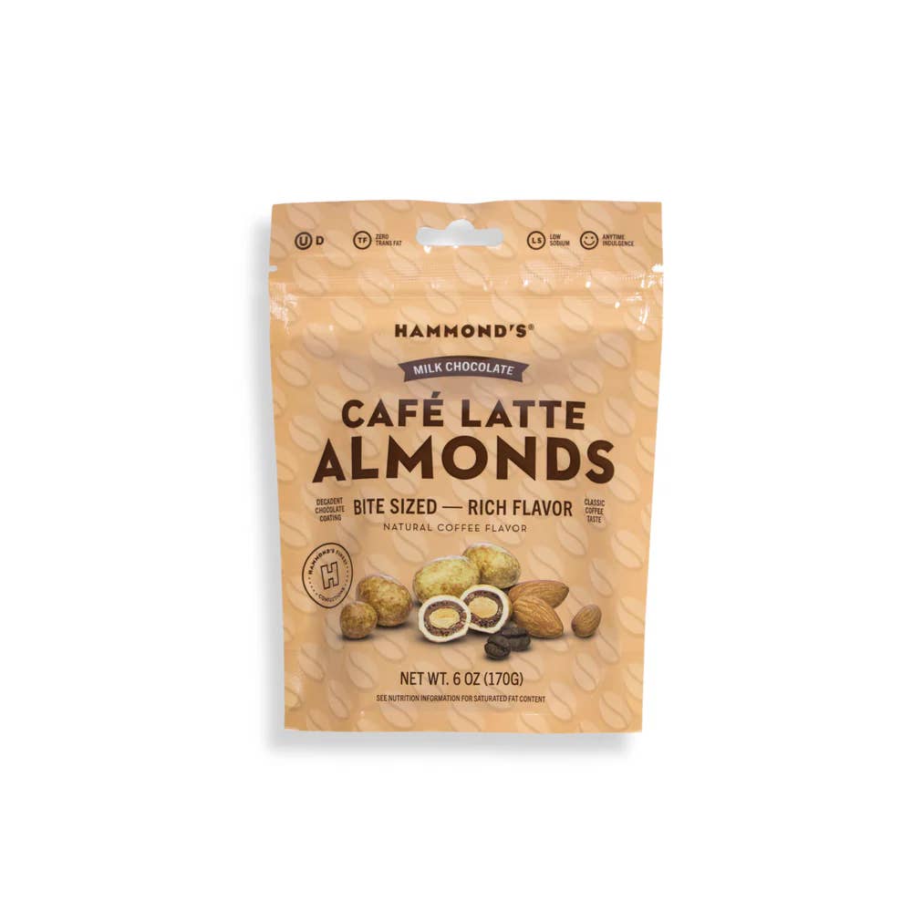 Milk Chocolate Covered Café Latte Almonds - 6 oz Bag
