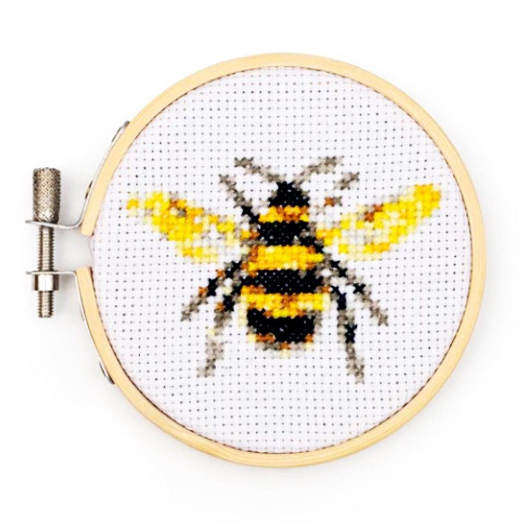 Mini Bee Cross Stitch Embroidery Kit
