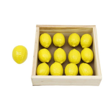 Mini Lemon Figurine – Sweet Citrus Decor (Sold Individually)