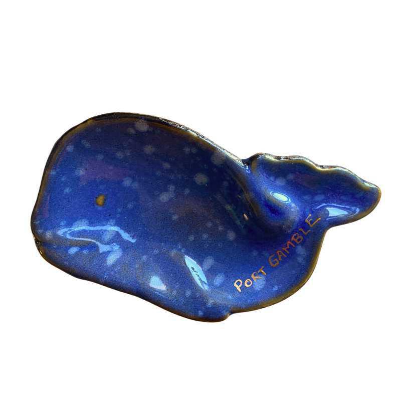 Mini Potter's Whale Trinket Dish: Charming Ceramic Decor, Blue