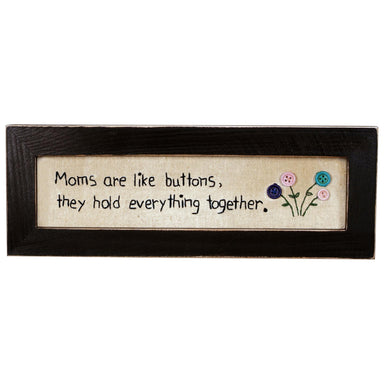Moms Are Like Buttons Stitchery: Heartfelt Wall Decor for Mom