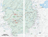 Map of Yosemite National Park with various trails and landmarks labeled.