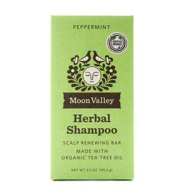 Moon Valley Herbal Shampoo Bar - Peppermint Tea Tree