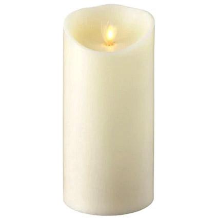 Moving Flame Ivory 3.5 x 7 Flameless Pillar Candle: Unparalleled Beauty and Safety!