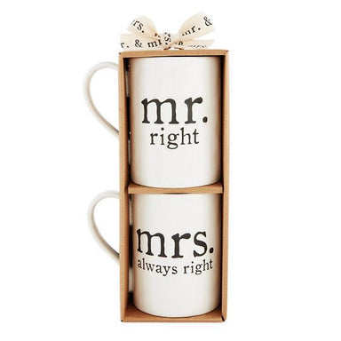 Mr. & Mrs. Coffee Mug Set Mrs. always right