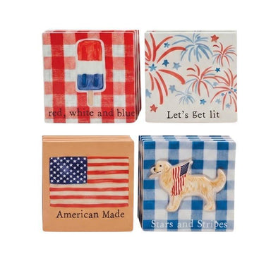 Mud Pie Americana Cocktail Napkins – Patriotic Paper Napkins