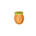 Carrot-shaped Dish with green top on a white background