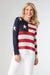 Muriel Burnout Flag Sweater – Patriotic Americana Knit