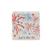 Napkins with firework design and 'Let's get lit' text on a white background