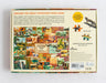 Back of a puzzle box featuring images of national parks and educational text.