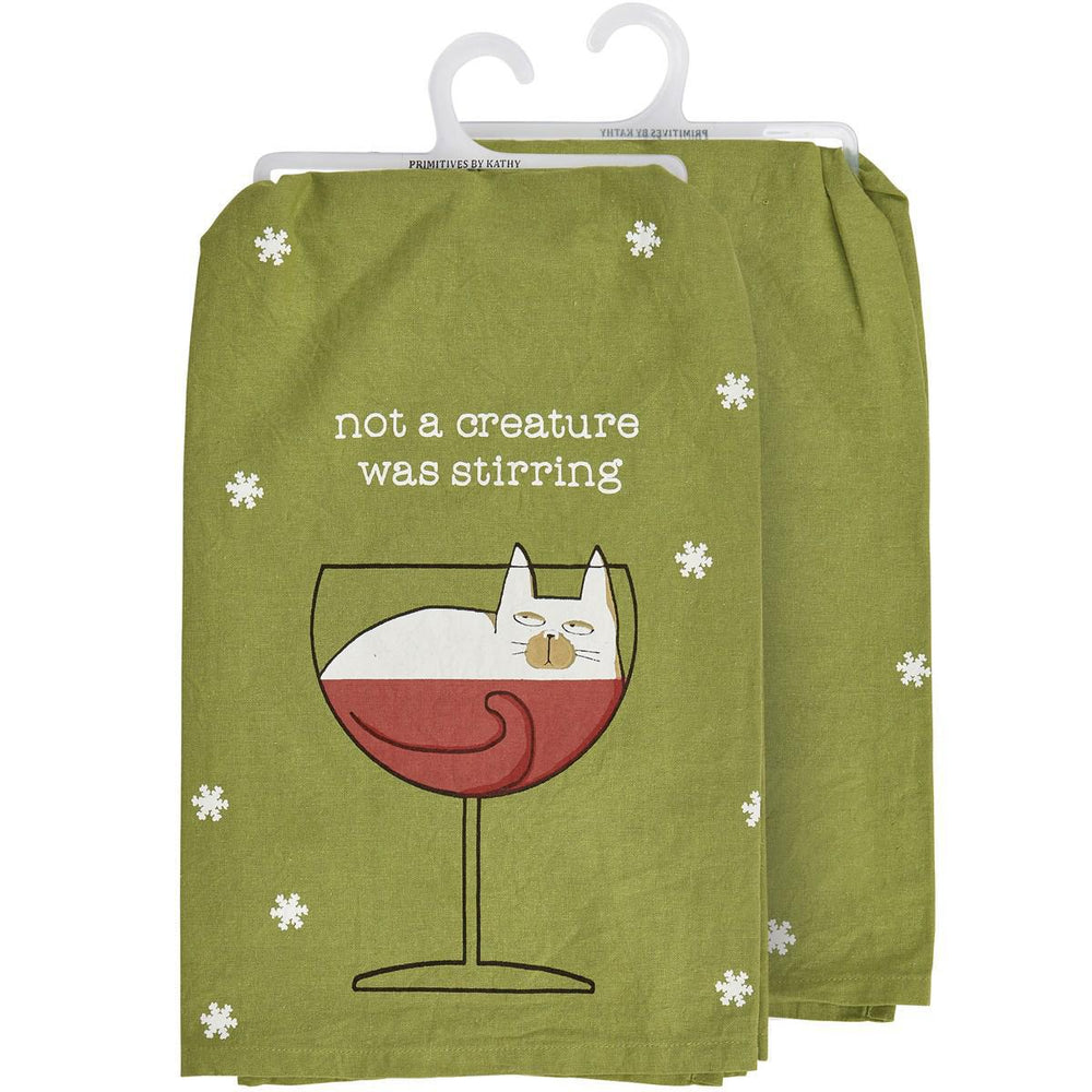 Not A Creature Kitchen Towel – Purrfect Holiday Decor