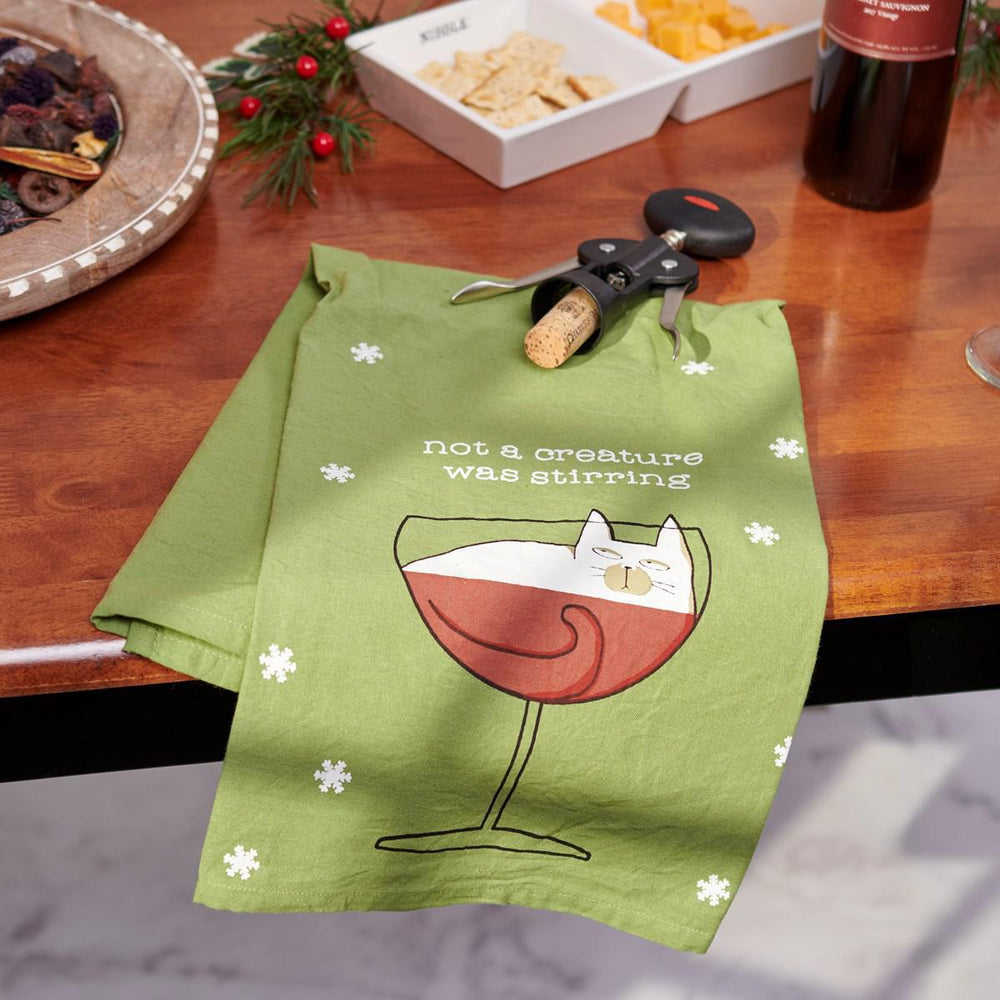 Not A Creature Kitchen Towel – Purrfect Holiday Decor