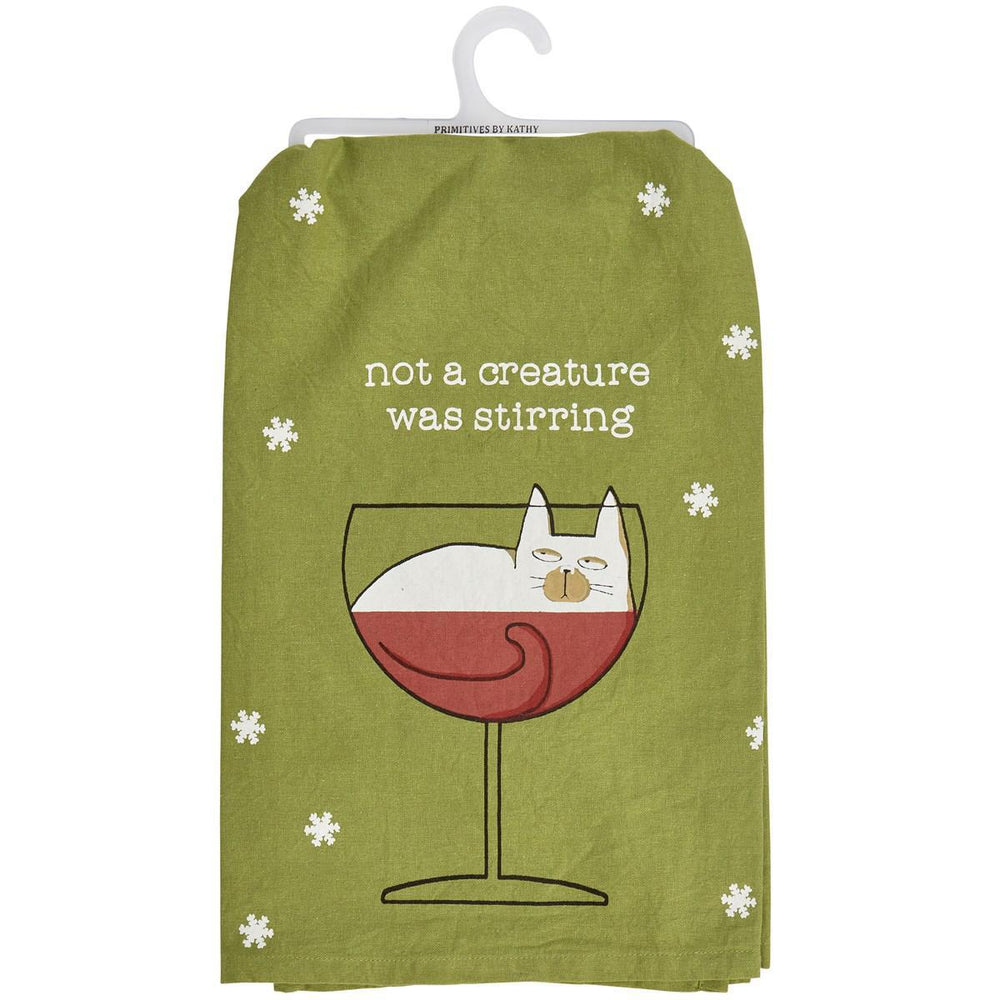 Not A Creature Kitchen Towel – Purrfect Holiday Decor