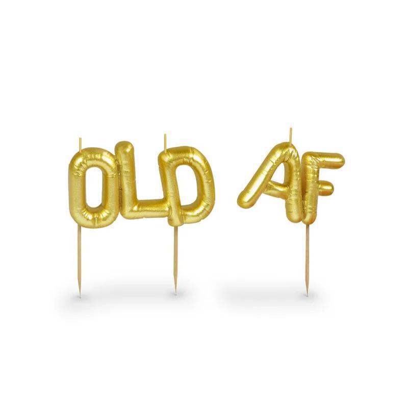 “Old AF” Mylar Balloon Candle – Funny Birthday Candle