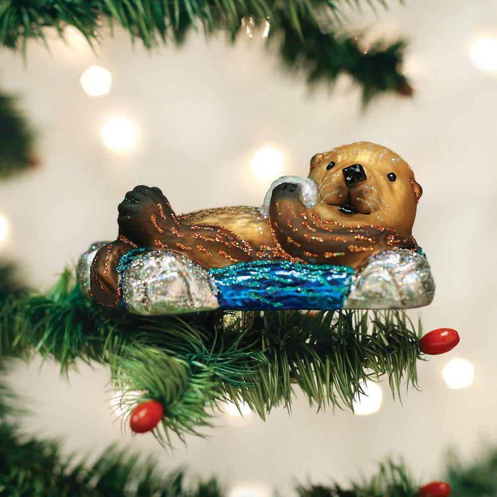 Old World Christmas Sea Otter Glass Ornament – 4.25"