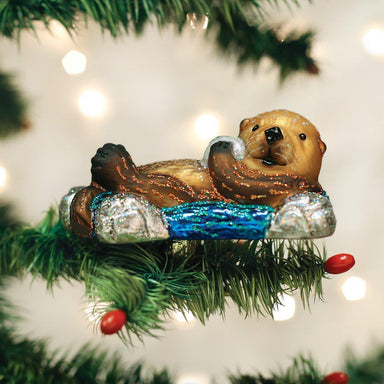 Old World Christmas Sea Otter Glass Ornament – 4.25"