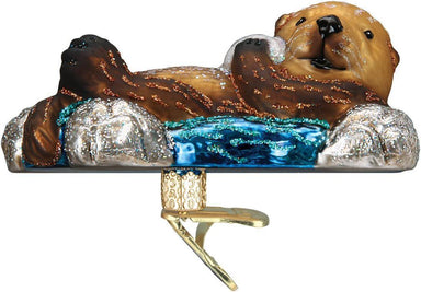 Old World Christmas Sea Otter Glass Ornament – 4.25"