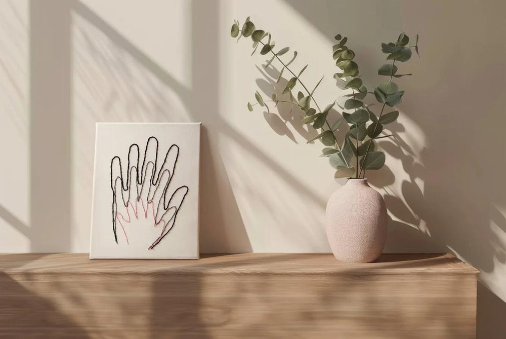 Our Hands Stitch Canvas Kit – Personal Embroidery Wall Art
