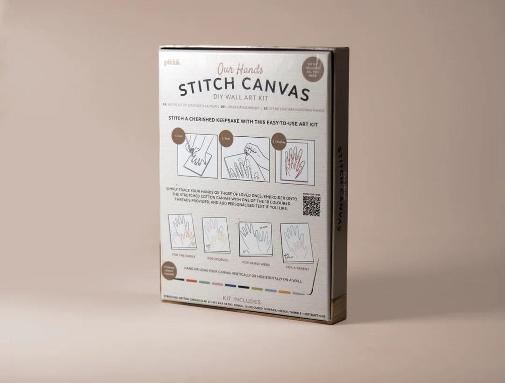 Our Hands Stitch Canvas Kit – Personal Embroidery Wall Art