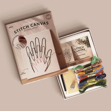 Our Hands Stitch Canvas Kit – Personal Embroidery Wall Art