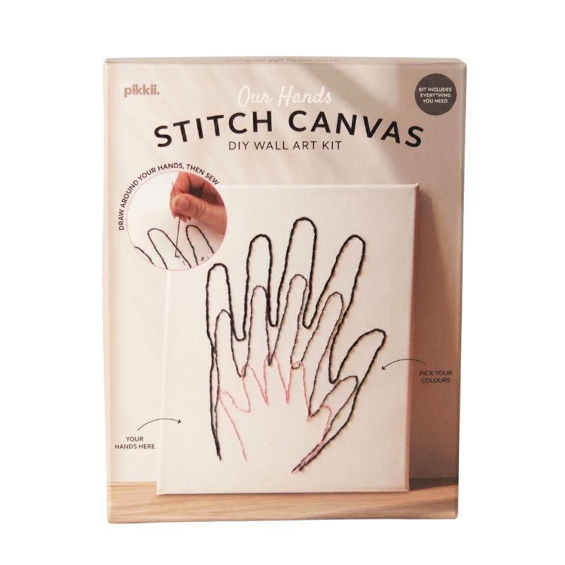Our Hands Stitch Canvas Kit – Personal Embroidery Wall Art