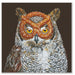 Illustration of an owl with a brown background