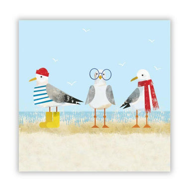 PPD Sassy Seagulls Beverage Napkins – Coastal Cocktail Napkins