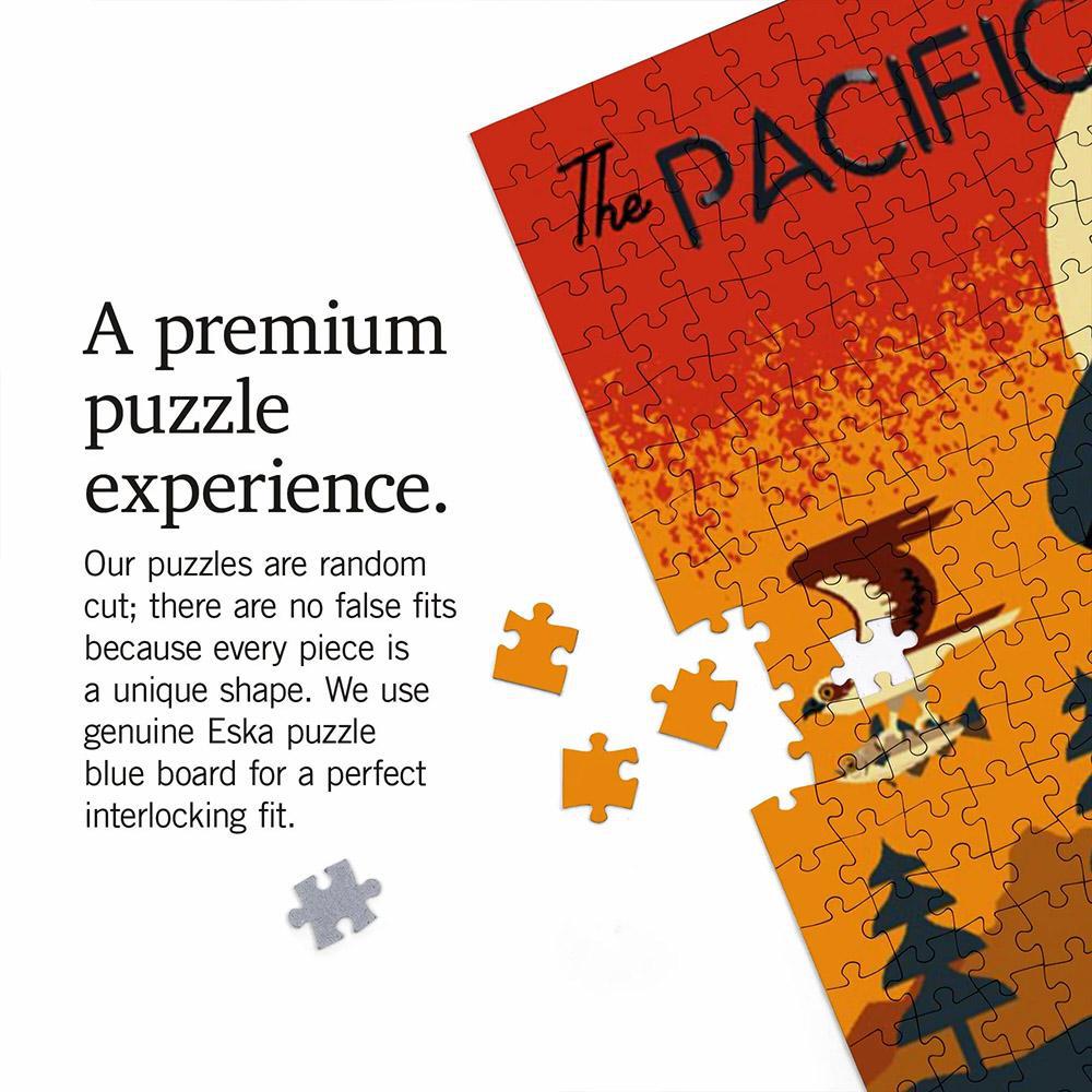 Pacific Northwest Marine Animals Geometric Jigsaw Puzzle Premium