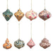 Paper Mache Block Printed Ornaments – 8 Assorted Styles