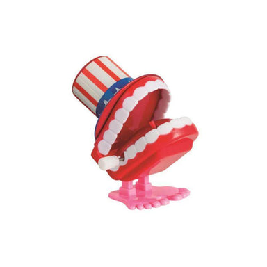 Patriotic Chompers Wind-Up Teeth Toy – Funny Novelty Gift