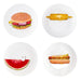 Picnic Melamine Plates – Set of 4, 9" Fun Food Designs