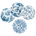 Pictorial Blue Melamine Plates – Set of 4, 9" Vintage Charm