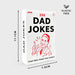 Box of '250 Dad Jokes' with dimensions and pikki branding on a white background