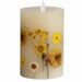 Pillar Daisy Inlay LED Candle with Timer: Whimsical Charm and Timeless Glow!