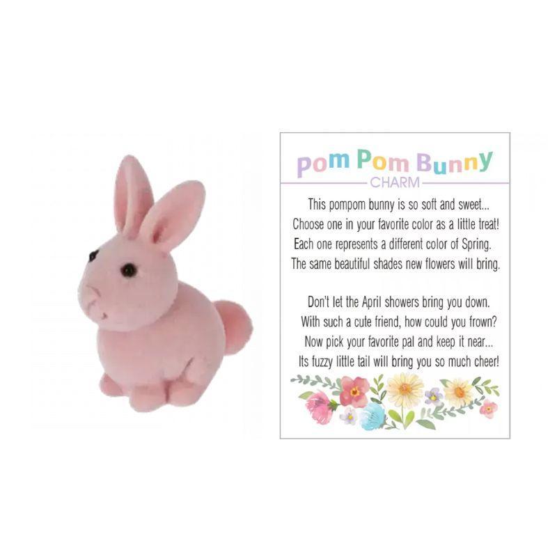 Pink Pom Pom Bunny Pocket Token – Sweet Spring Gift