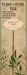 Decorative plant stake with a mini greeting on a brown background with floral illustrations